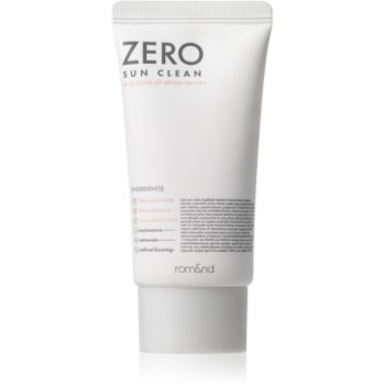 rom&nd Zero Sun Clean crema tonica iluminatoare cu efect de hidratare SPF 50+ - imagine 2